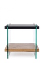 Tavolino 2P Line Wood Nero 50X50