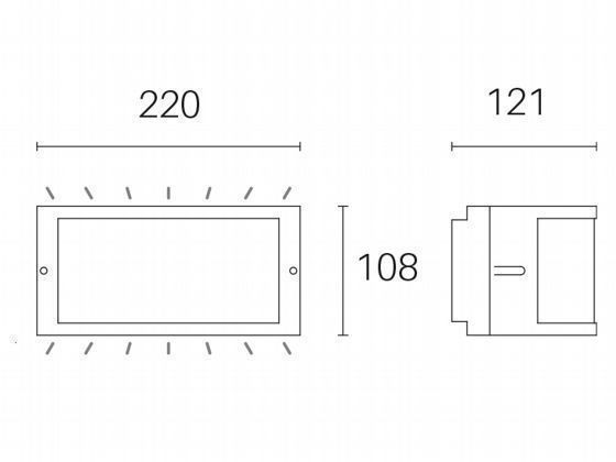 Applique 10W Led 4000K  linea petit  grafite