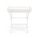 Tavolino classico in metallo Emily rettangolare