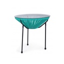 Tavolino con piano in vetro Parker Atol D50 cm