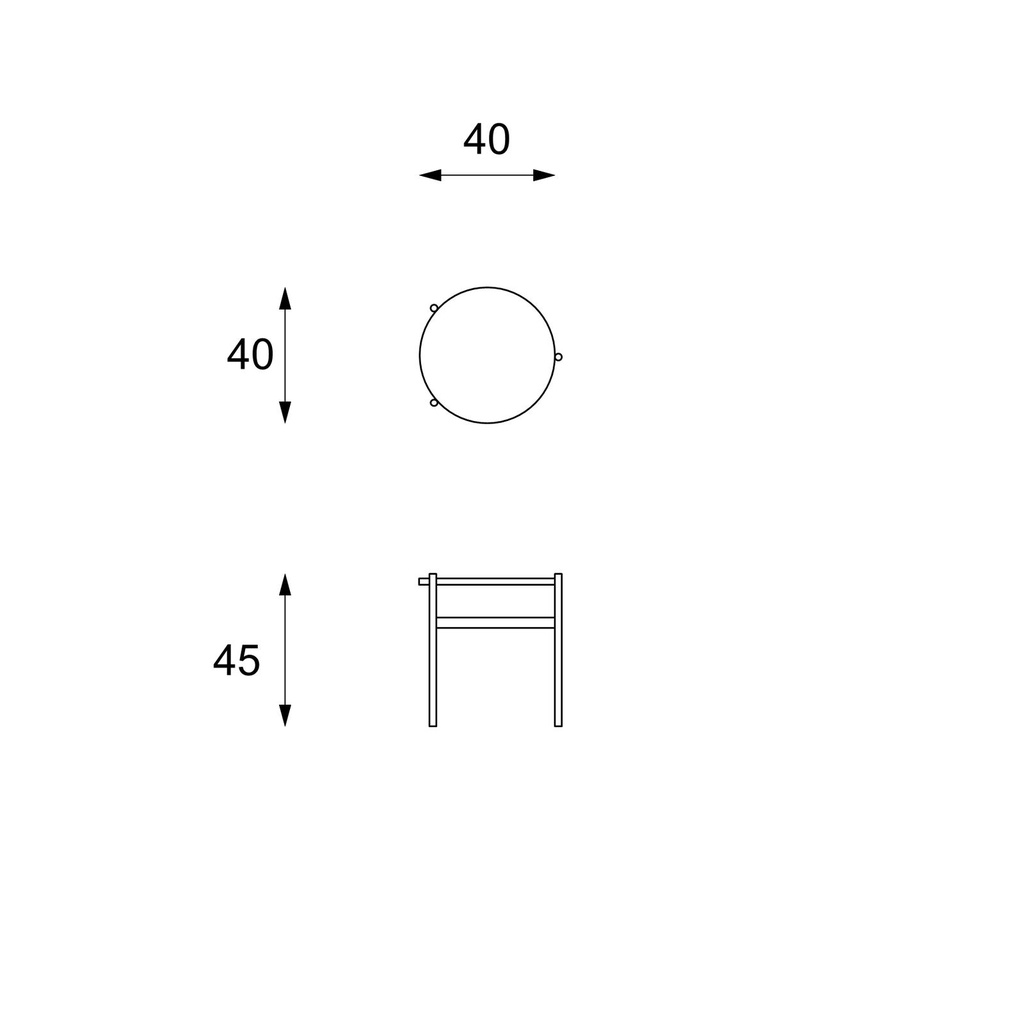 Tavolino con top in ceramica 40x40x45h cm