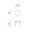 Tavolino con top in ceramica 40x40x45h cm