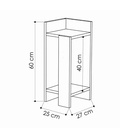 Tavolino di design Elos rovere oak pannello antracite 25x25x60h sinistro
