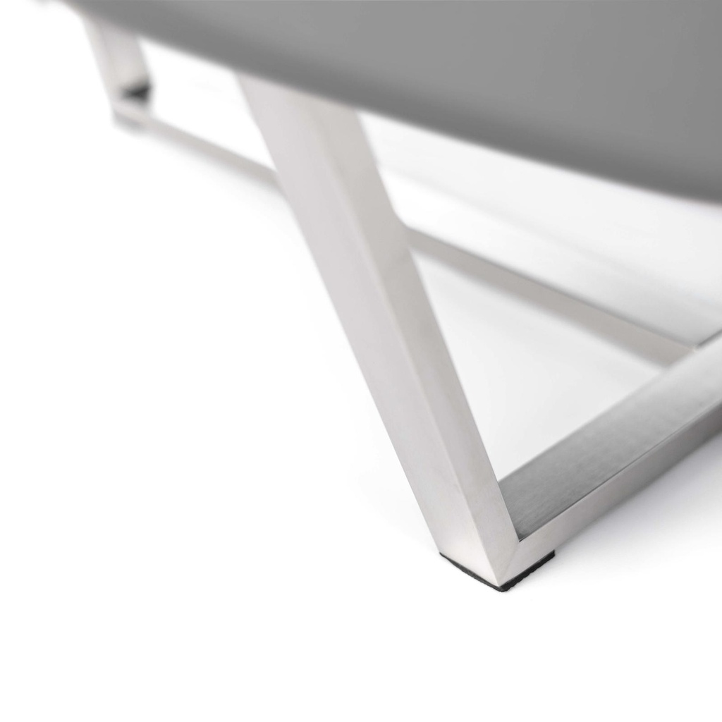 Tavolino in mdf grigio chiaro 140x80x32h cm