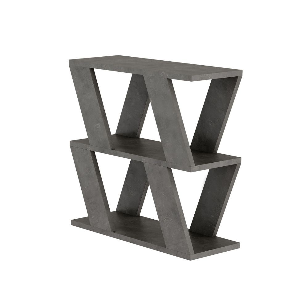 Tavolino laterale da salotto Lazena colore cemento