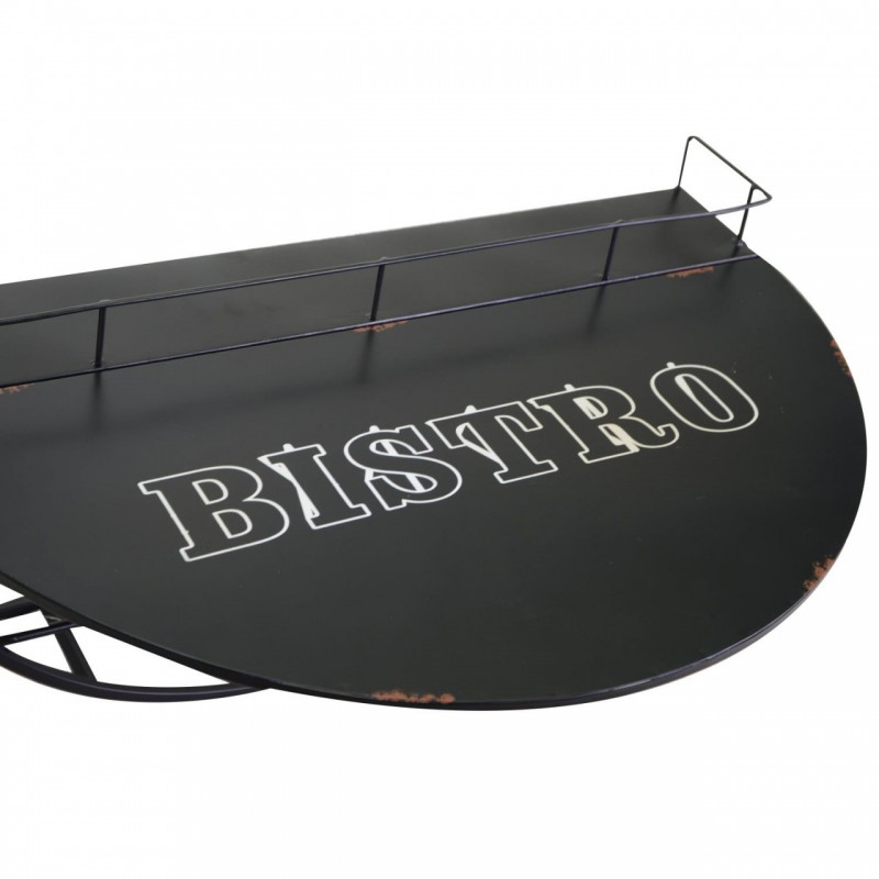 Tavolino in metallo da muro con mensola  cm70x47xh40