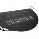 Tavolino in metallo da muro con mensola  cm70x47xh40