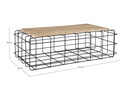Tavolino metallo legno rettangolare Trellis