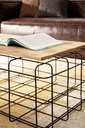 Tavolino metallo legno rettangolare Trellis