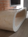 Tavolino moderno pietra beige cm 120 x 62 x h 35