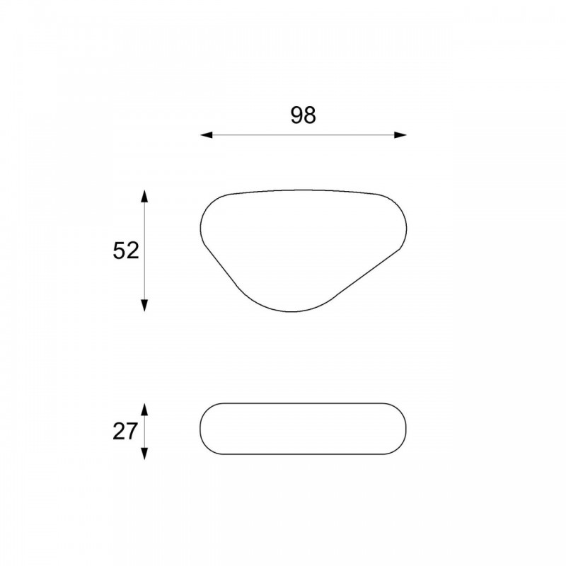 Tavolino moderno  pietra beige cm 52 x98 x h 27