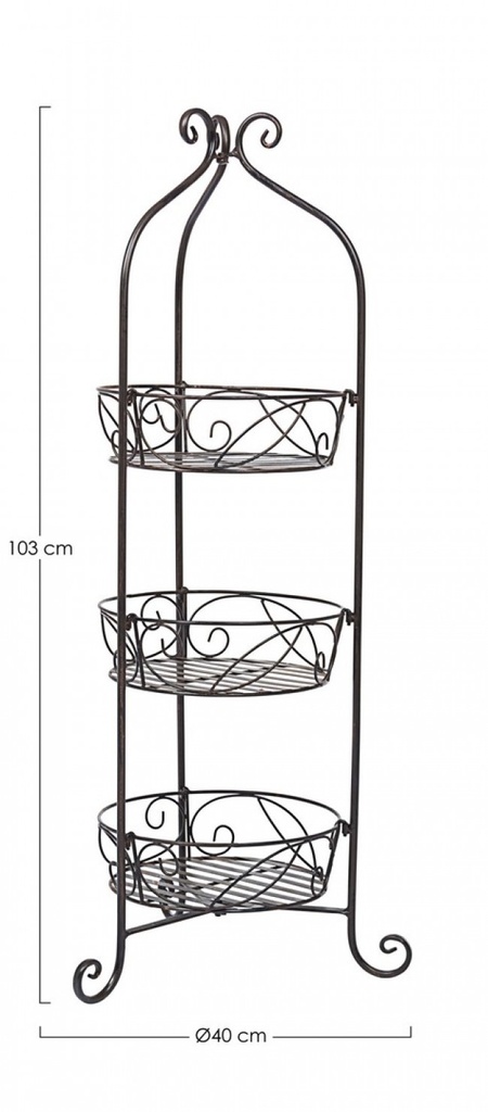 2x Espositore Melanie Slim To 3 Cesti