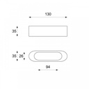 Tavolino moderno porta tv pietra beige cm 130 x 35 x h 35