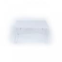 Tavolino per colazione letto bianco Con gambe pieghevoli  cm 60 x 60 x 29 h