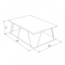 Tavolino salotto rovere industrial cm 90 x 60 x 31 h