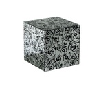 Tavolino specchio damascato cm 40 x 40 x h 40