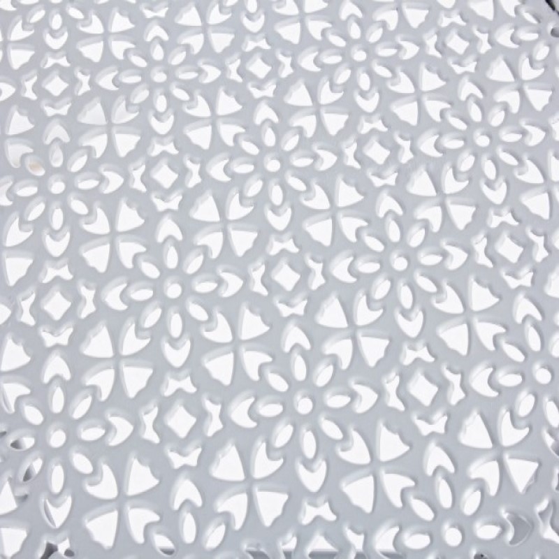 Tavolino tondo pieghevole da giardino in acciaio Grigio MARLENE diametro 60x h77 cm