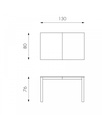 Tavolo Allungabile 130-210 x 80 cm - Traffic
