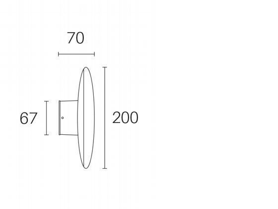 Applique 18W Led 4000K  linea head  bianco