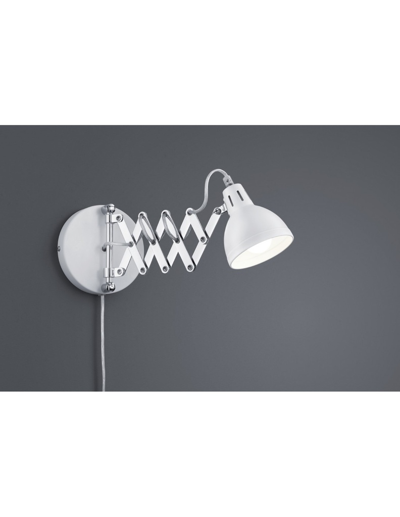 Applique 1x E14 Scissor Bianco Orientabile Trio Lighting