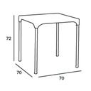 Tavolo Prime polipropilene bianco quadrato 70x70