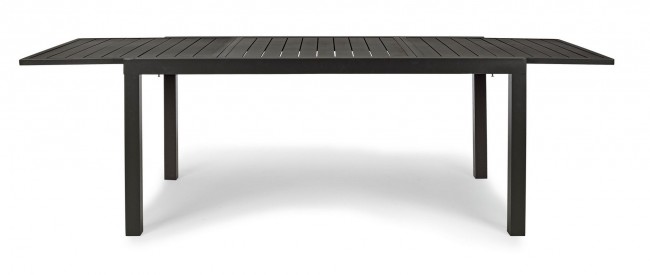Tavolo allungabile antracite in alluminio stile classico cm 160-240x90