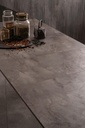 Tavolo allungabile cemento grigio-metallo bianco 80 cm x 130-290 cm H. 76 cm