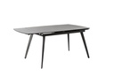 Tavolo allungabile con top in ceramica grigio antracite 140/170/200x90x76h cm