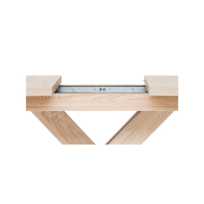 Tavolo allungabile gambe a incrociate colore rovere sonoma 160/200x90xh76 cm