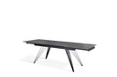 Tavolo allungabile grigio vintage-nero opaco 90 cm x 160-240  cm cm H. 76 cm