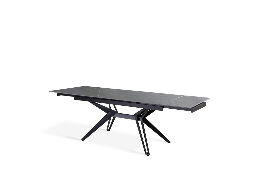 Tavolo allungabile grigio-negro 90 cm x 160-240  cm cm H. 76 cm
