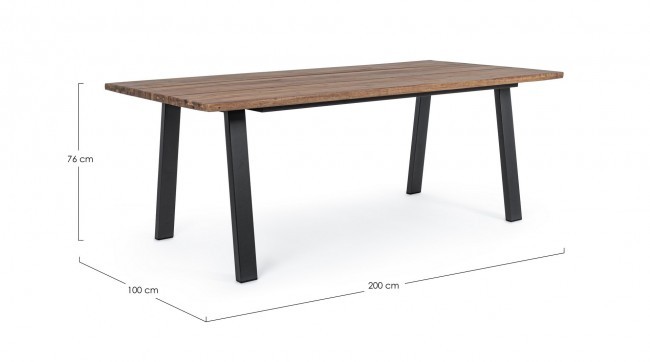 Tavolo arredo  legno naturale Oslo cm 200 x 100