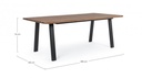 Tavolo arredo  legno naturale Oslo cm 200 x 100