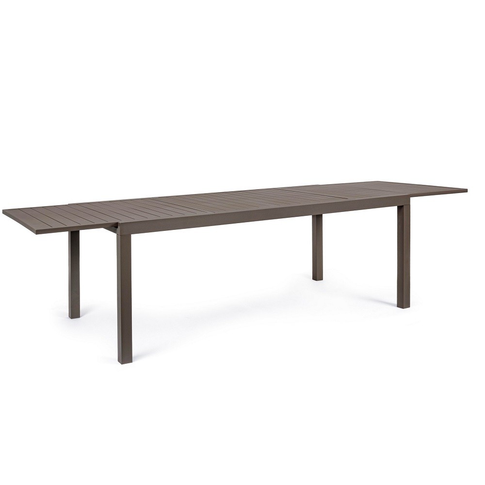 Tavolo arredo giardino allungabile alluminio marrone Hide cm 200/300 x 100