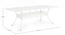 Tavolo da esterno Ivrea rettangolare bianco cm 107x 213