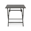 Tavolo da esterno pieghevole in alluminio Antracite ELIN 70x70x h71 cm