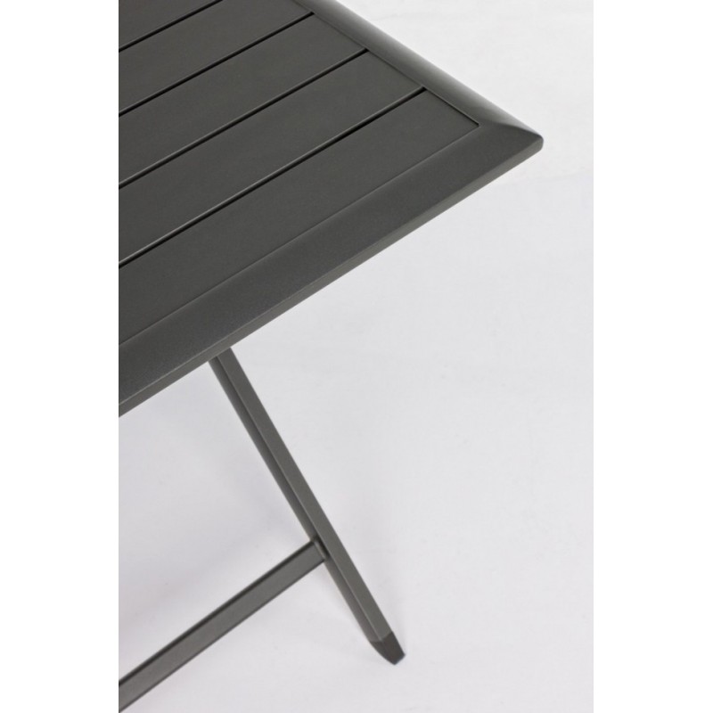 Tavolo da esterno pieghevole in alluminio Antracite ELIN 70x70x h71 cm