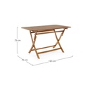 Tavolo da giardino Pieghevole Rettangolare 120x70x h73 cm