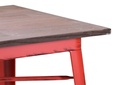 Tavolo  rosso urban industrial ferro bristol cm 70 x 70