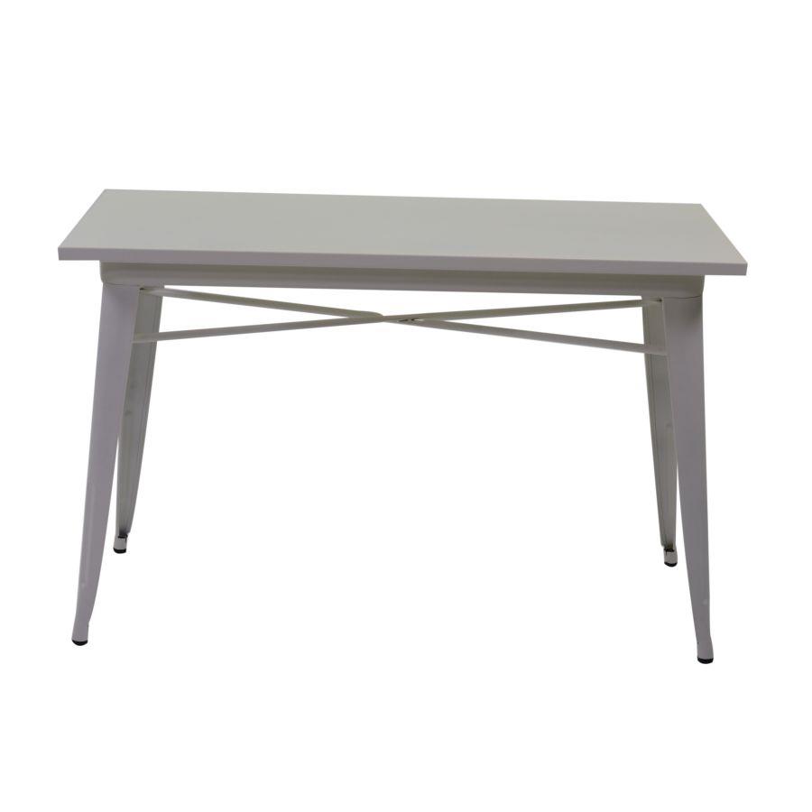 Tavolo ferro rettangolare bianco cm 60 x 120 x h 76