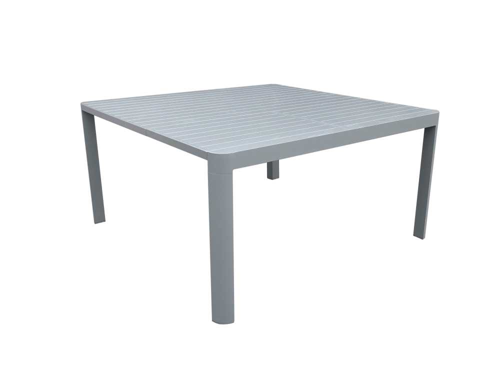 Tavolo in alluminio Claveland bianco opaco allungabile cm97/149x149xh75