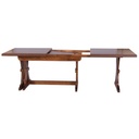Tavolo in legno massello rettangolare allungabile colore noce 85x180/360xh79 cm