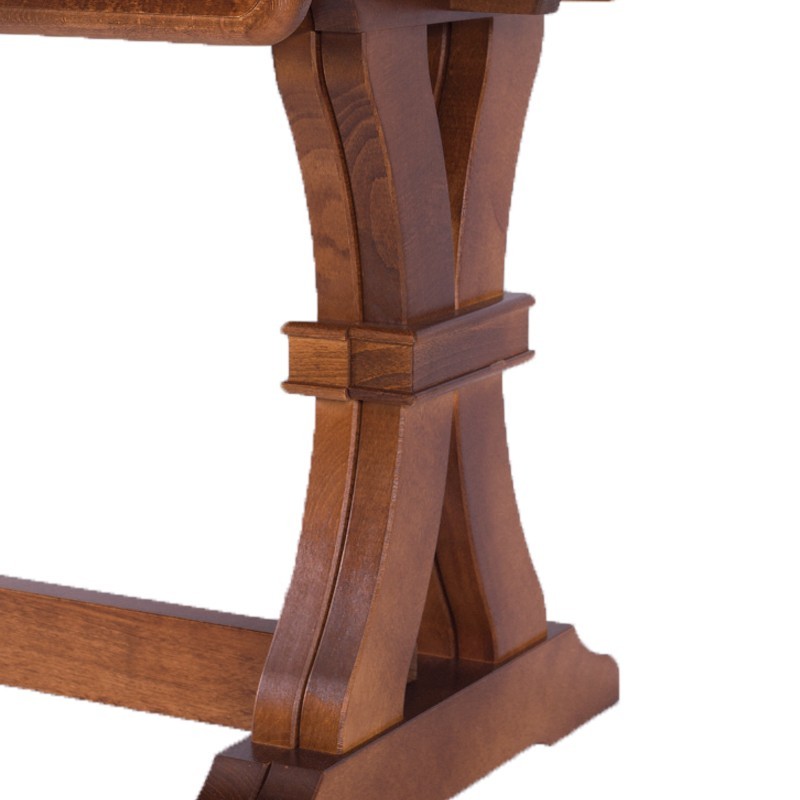 Tavolo in legno massello rettangolare allungabile colore noce 85x180/360xh79 cm