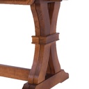 Tavolo in legno massello rettangolare allungabile colore noce 85x180/360xh79 cm