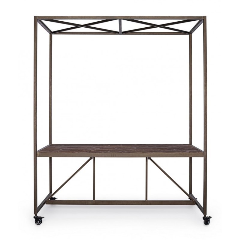 Tavolo industriale espositore con tetto 180x220h cm