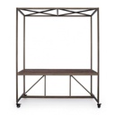 Tavolo industriale espositore con tetto 180x220h cm