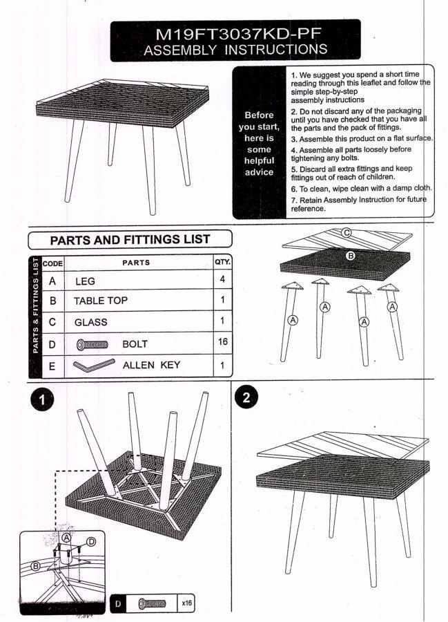 Tavolo polyarattan quadrato bianco crema con vetro 90x90x77h cm