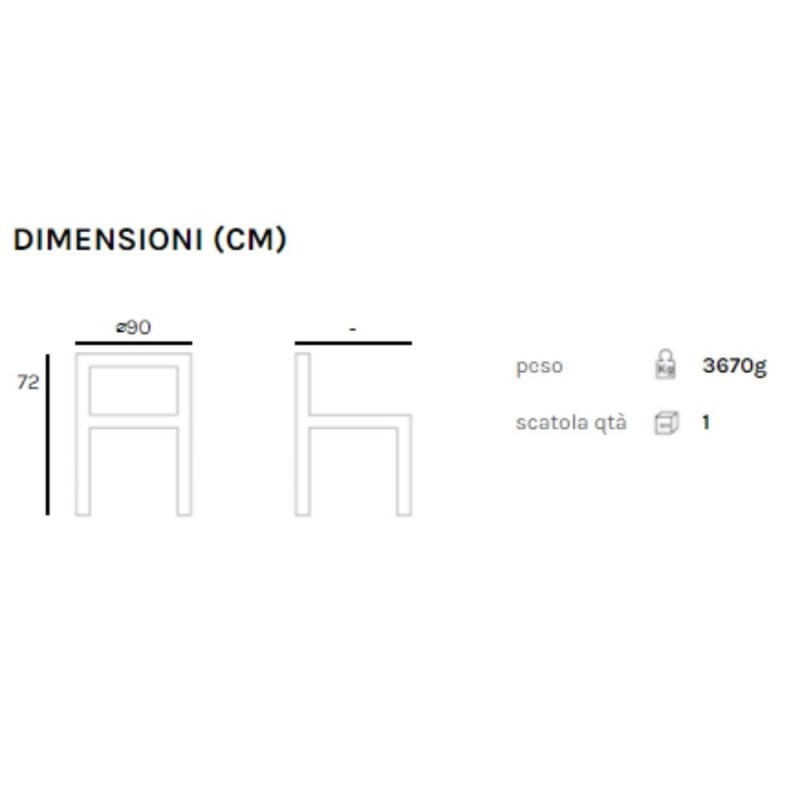 Tavolo rotondo in polipropilene per esterno Bianco BRAGA diametro 90x h72 cm
