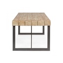 Tavolo urban industriale Garrett con piano in legno