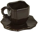 Tazzina caffe'carrube c/piattino we-5082 cm. 10,7 x 10,7 h 7